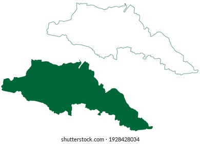 Gopalganj District (Bihar State, Saran Division, Republic Of India) Map Vector Illustration, Scribble Sketch Gopalganj Map