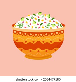 Gopalkala, traditional Indian food, illustration.