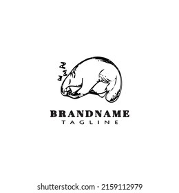 gopher animal logo design template icon modern vector illustration
