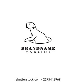 gopher animal logo design template icon modern vector illustration