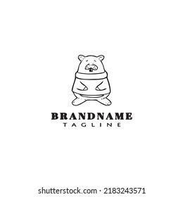 gopher animal logo design template icon modern vector illustration