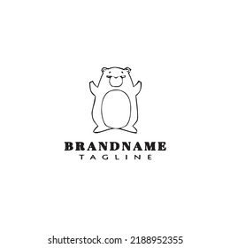 gopher animal logo design template icon modern vector illustration