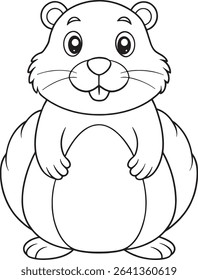 Gopher coloring sheet with adorable animal art perfect for kids nature coloring and learning