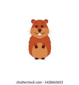 gopher cute cartoon icon vector on a white background