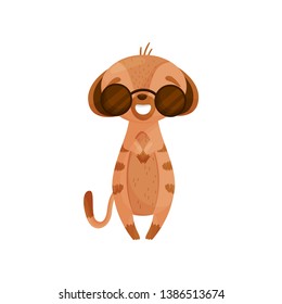 Gopher with glasses. Vector illustration on white background.