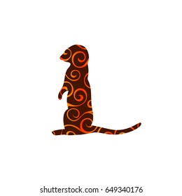 Gopher rodent mammal color silhouette animal