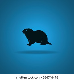 Gopher silhouette icon.