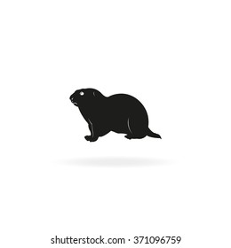 Gopher Silhouette Icon.