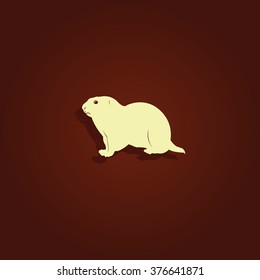 Gopher silhouette icon.