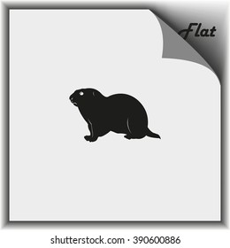 Gopher silhouette icon.