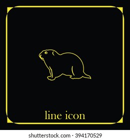 Gopher silhouette icon.