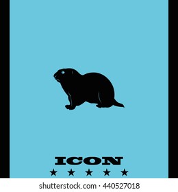 Gopher silhouette icon.