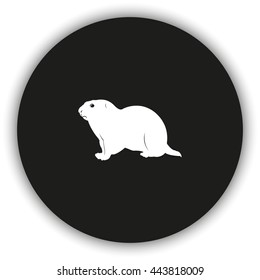 Gopher silhouette icon.