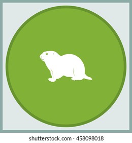 Gopher silhouette icon.