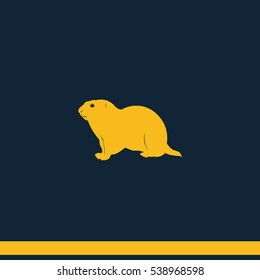 Gopher silhouette icon.