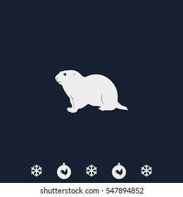 Gopher silhouette icon.