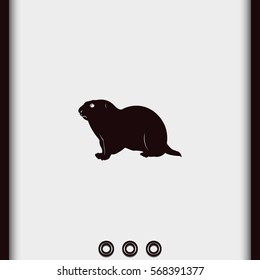 Gopher silhouette icon.