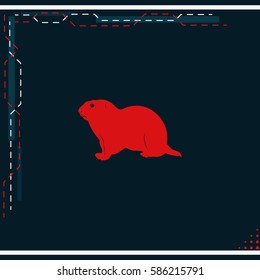 Gopher silhouette icon.