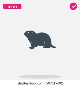 Gopher silhouette icon.