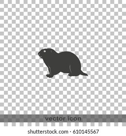 Gopher Silhouette Icon.