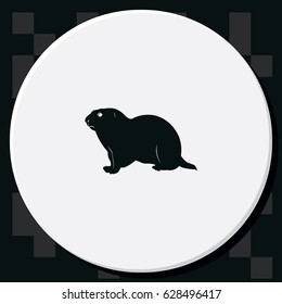 Gopher silhouette icon.