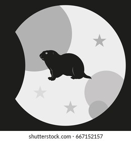 Gopher silhouette icon.