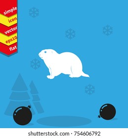 Gopher silhouette icon.