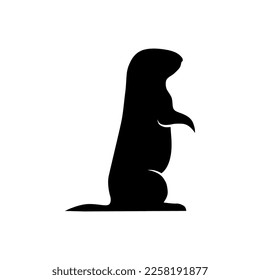 gopher silhouette vector logo template