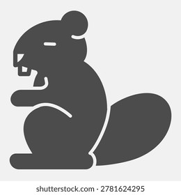 Gopher solid icon, wildlife concept. Vector graphics. Animal sign with glyph style for mobile or web design