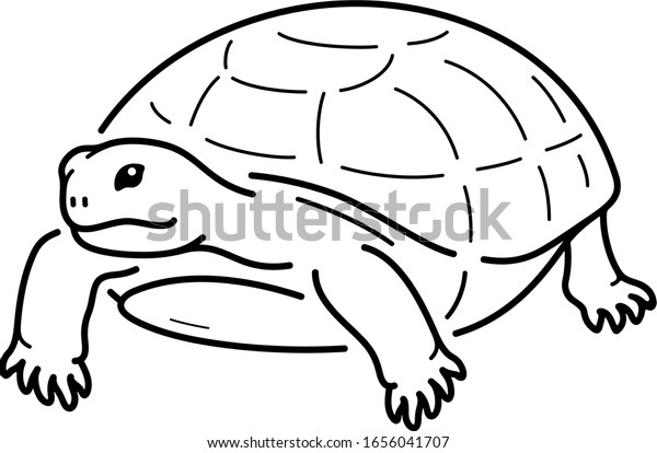 Gopher tortoise. Florida State symbol. Vector outline\
icon. 