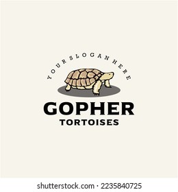 Gopher totoises logo design vector