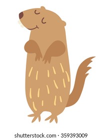 Gopher. Vector illustration, isolate on white  background