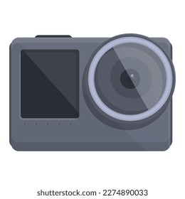 Gopro cam icon cartoon vector.  camera. Action sport