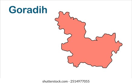 Mapa da subdivisão de Goradih, Distrito de Bhagalpur, Estado de Bihar, República da Índia, Governo de Bihar, território indiano, Índia oriental, política, aldeia, turismo