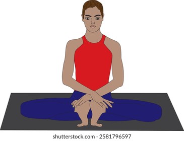 Gorakshasana Cowherd Pose Yoga Vector