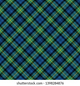 Gordon Ancient Tartan. Diagonal cell, seamless pattern for fabric, kilts, skirts, plaids