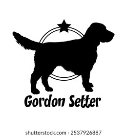 Gordon Setter dog silhouette,  dog, dog breeds, logo, vector, silhouette, logo design, animal, illustration, icon, sign, design, black,  symbol, pet