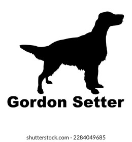 gordon setter Dog silhouette vector. Dog breeds