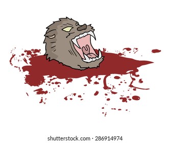 gore wild wolf head