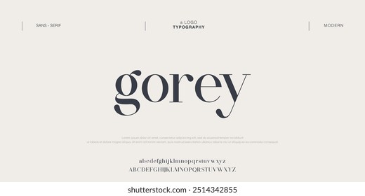 Gorey modern stylish capital alphabet letter logo design