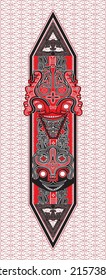 Gorga Batak design, the traditional art of the Batak tribe which is usually engraved on traditional Batak houses on the island of Samosir