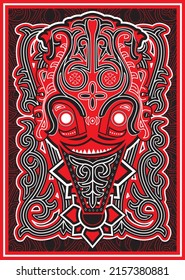 Gorga Batak design, the traditional art of the Batak tribe which is usually engraved on traditional Batak houses on the island of Samosir