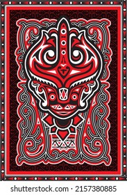 Gorga Batak design, the traditional art of the Batak tribe which is usually engraved on traditional Batak houses on the island of Samosir