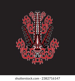 Gorga Batak design, traditional art of the Batak tribe which is usually carved on the outer walls of Batak traditional houses on Samosir Island. Can be applied to t-shirts, hoodies and others.