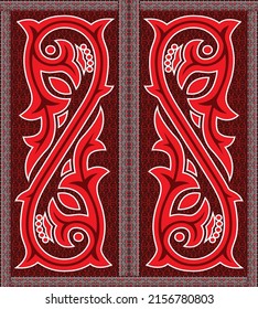 Gorga Batak (traditional art) of the Batak tribe, with black, red and white colors.