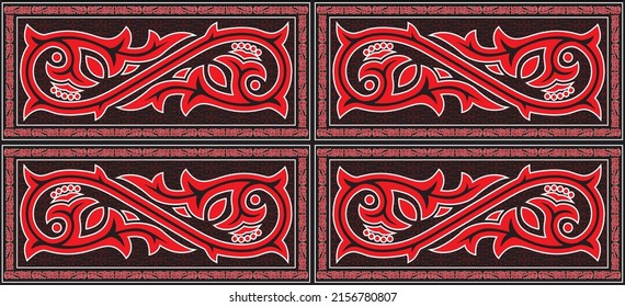 Gorga Batak (traditional art) of the Batak tribe, with black, red and white colors.