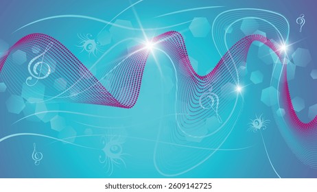 Gorgeous abstract wallpaper in aquamarine tones. A beautiful illustration for interior decoration, corporate designs, blogs, postcards, posters and your other projects. Vector. 