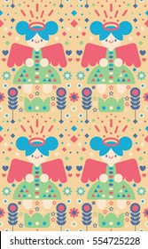 Gorgeous angel endless pattern
