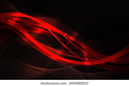 Un fondo precioso con Formas onduladas abstractas en rojo.