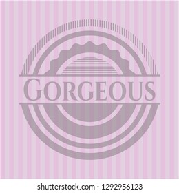 Gorgeous badge with pink background